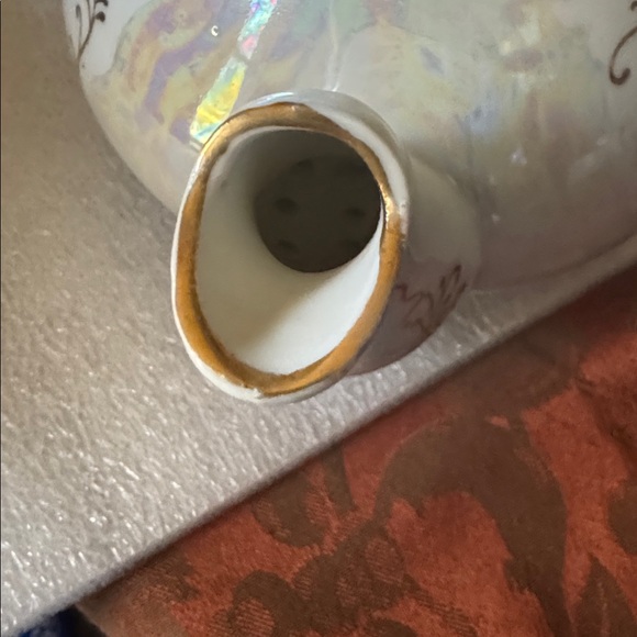 Antique Floral Teapot with Gold Accents - Picture 11 of 11